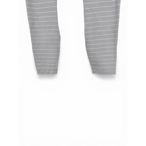 Athleta Salutation Leggings Gray Stripe High Rise 7/8 Powervita Size M - Picture 4 of 8